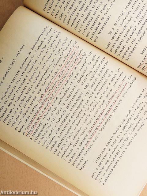 Olvasókönyv a vezetési ismeretek tanulmányozásához II.