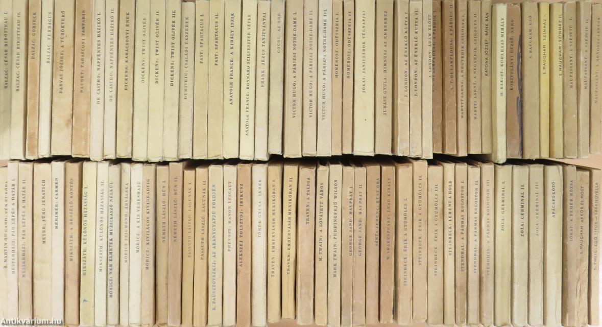 "85 kötet az Olcsó könyvtár sorozatból (nem teljes sorozat)"