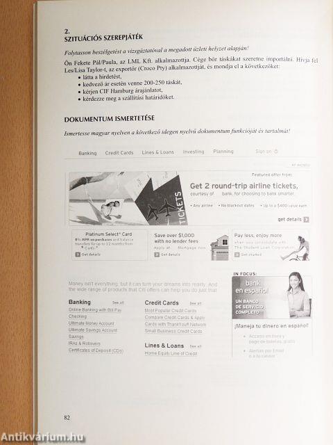Angol gyakorlókönyv az alapfokú pénzügyi-gazdasági nyelvvizsgához