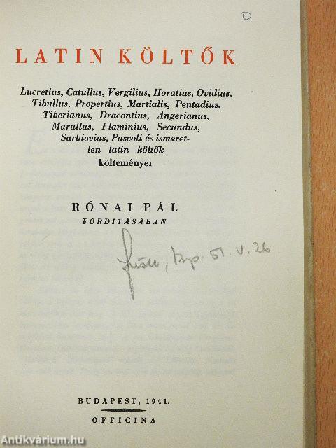 Latin költők