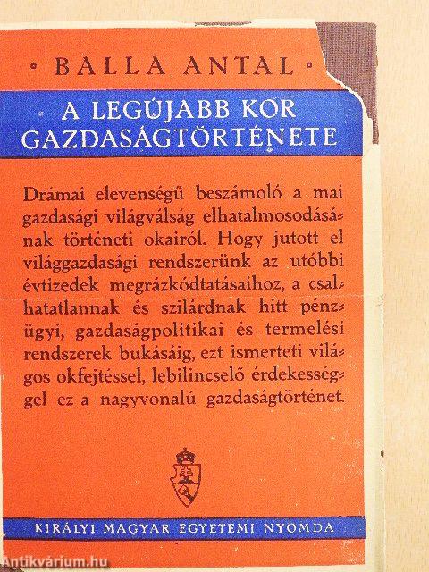 A legújabb kor gazdaságtörténete