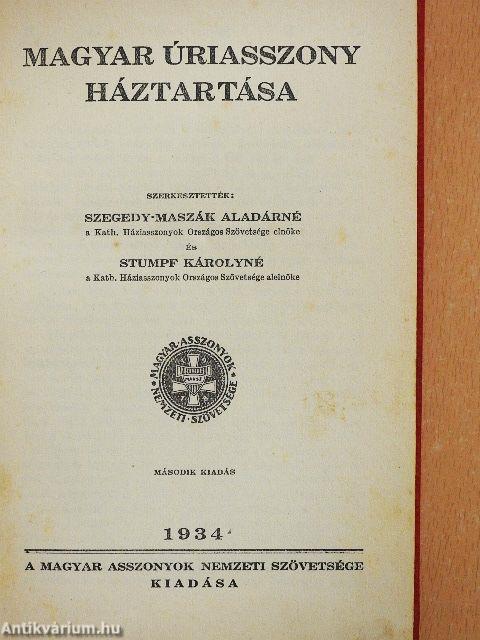 Magyar úriasszony háztartása