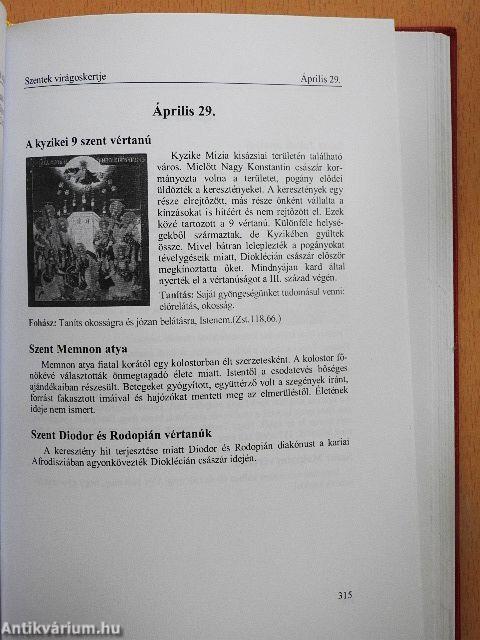 Szentek virágoskertje