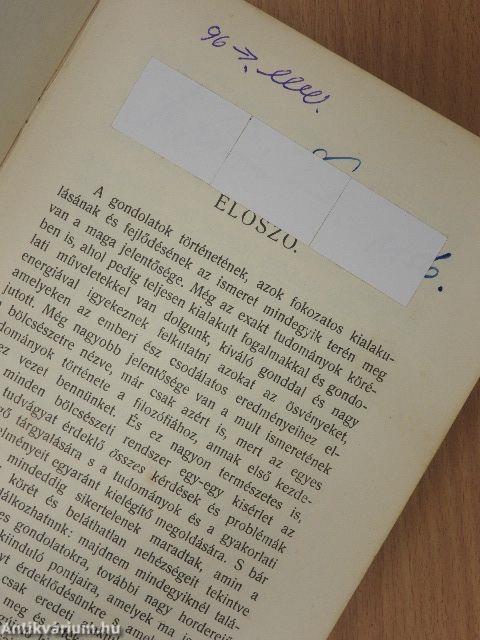 Bölcsészettörténet I.