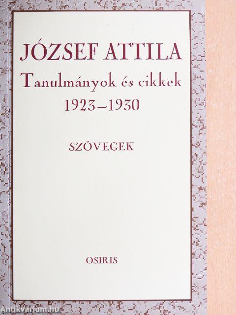 Tanulmányok és cikkek 1923-1930 - Szövegek