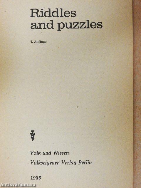 Riddles and puzzles