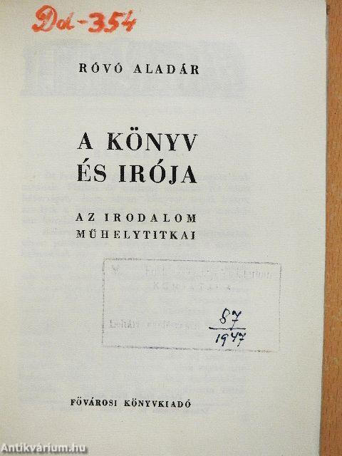A könyv és irója