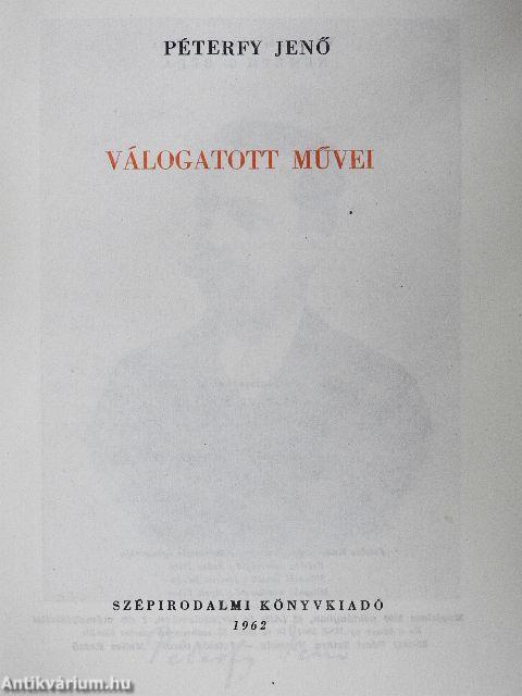 Péterfy Jenő válogatott művei