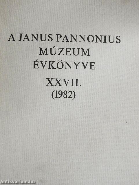 A Janus Pannonius Múzeum évkönyve 1982.
