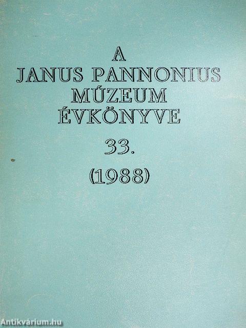 A Janus Pannonius Múzeum évkönyve 1988.