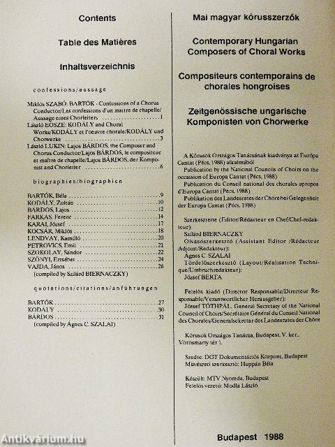 Mai magyar kórusszerzők