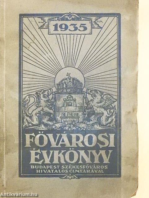 Fővárosi Évkönyv az 1935. évre