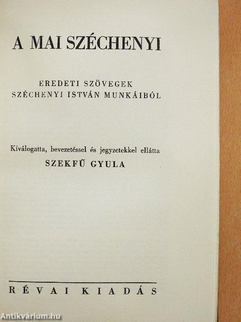 A mai Széchenyi