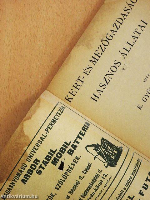 Kert- és mezőgazdaság hasznos állatai