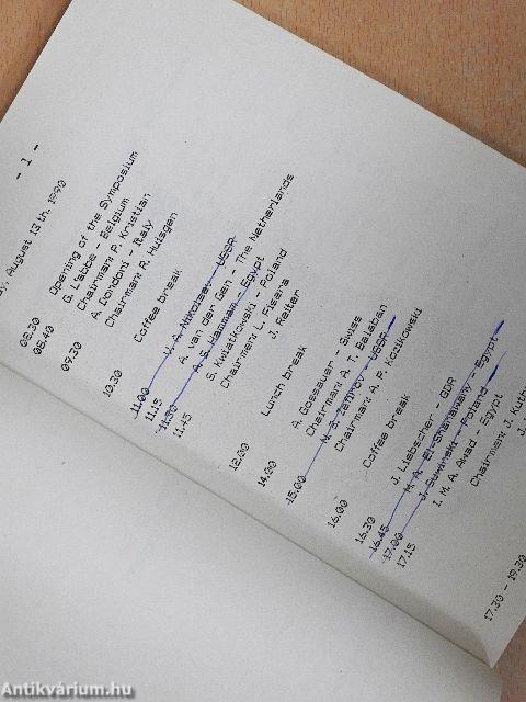 X Symposium on the Chemistry of Heterocyclic Compounds I-II.