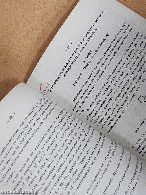X Symposium on the Chemistry of Heterocyclic Compounds I-II.