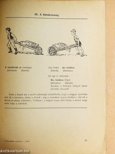 Kis német nyelvtan táblázatokban