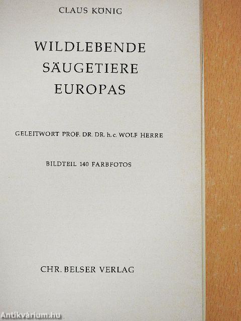 Wildlebende Säugetiere Europas