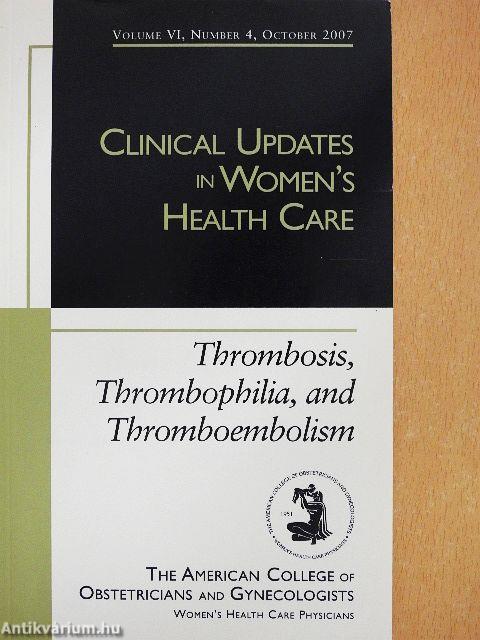 Thrombosis, Thrombophilia, and Thromboembolism