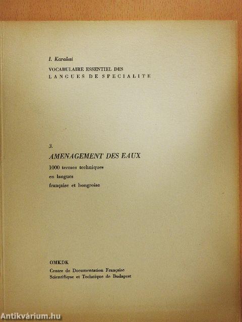 Vocabulaire Essentiel des Langues de Specialite 3.