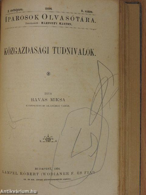 Iparosok olvasótára 1904/3-10.