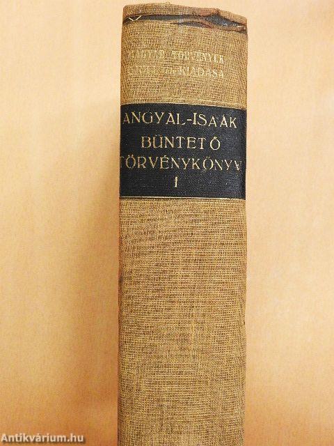 Büntető törvénykönyv I.