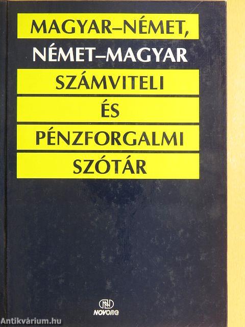 Magyar-német, német-magyar számviteli és pénzforgalmi szótár