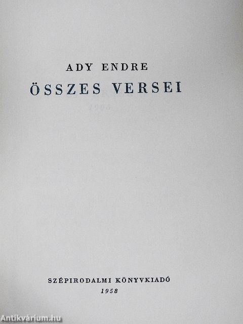 Ady Endre összes versei I-II.