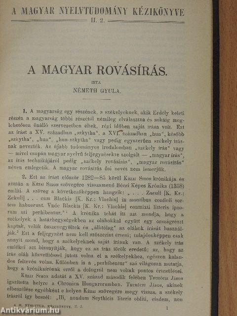 A Skythák/A magyar rovásírás