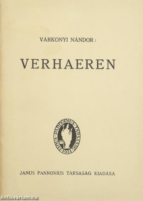Verhaeren (dedikált példány)
