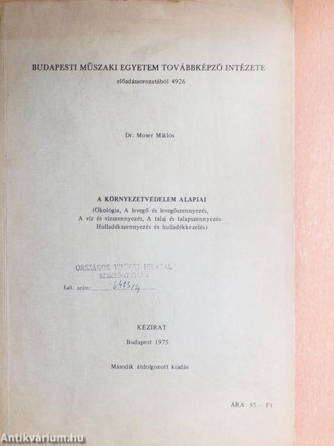 A környezetvédelem alapjai