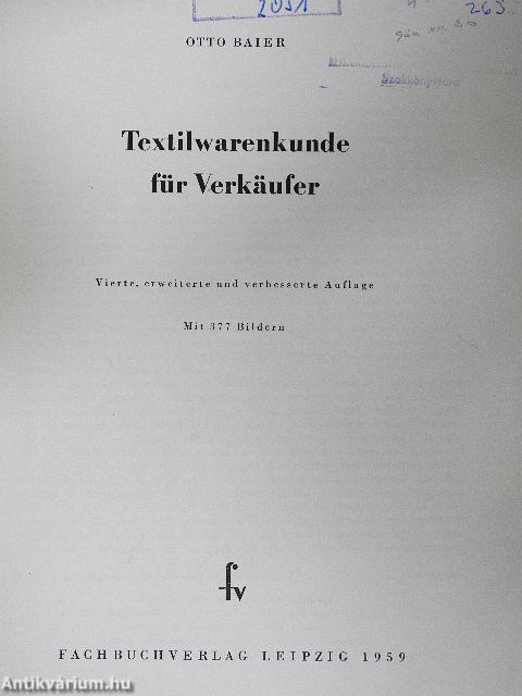 Textilwarenkunde für Verkäufer