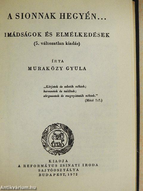 A Sionnak hegyén...