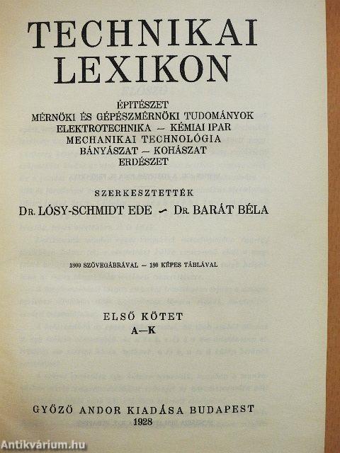 Technikai lexikon I-II.