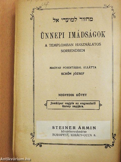 Ünnepi imádságok IV.