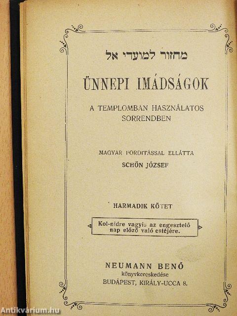 Ünnepi imádságok III.