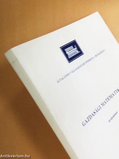 Gazdasági matematika II. távoktatással