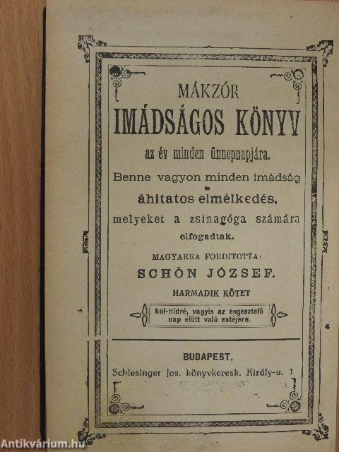 Mákzór imádságos könyv az év minden ünnepnapjára III.