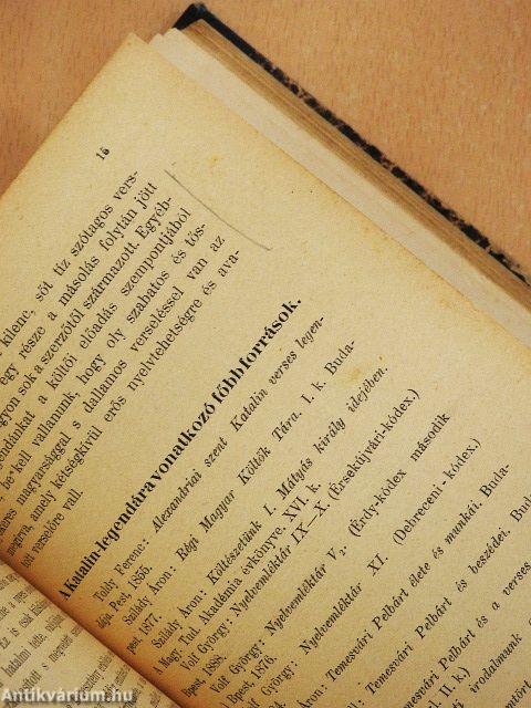 Szemelvények a Margit-legendából/Magyar szentek legendái/Szent Barlám és Jozafát, Szent Elek legendái/Alexandriai Szent Katalin verses legendája/Poncius históriája szemelvényekben