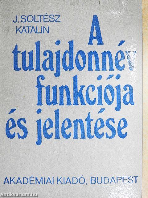 A tulajdonnév funkciója és jelentése