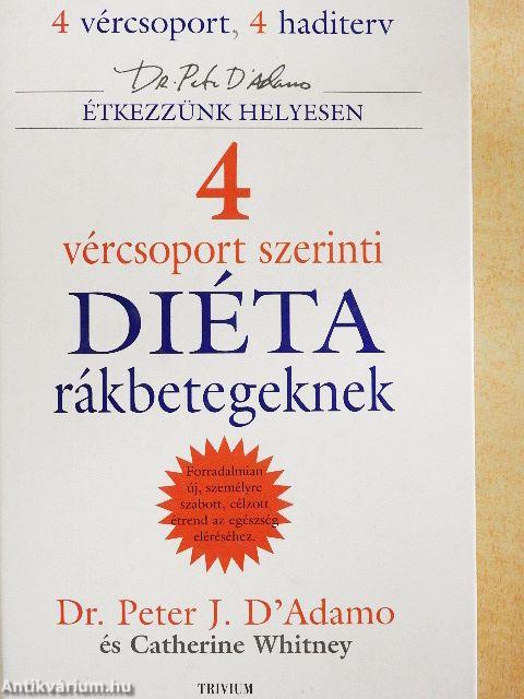 4 vércsoport szerinti diéta rákbetegeknek