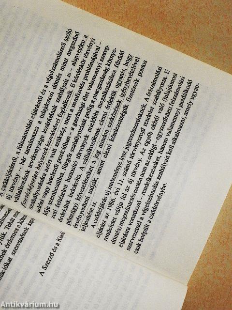 Csődeljárás, felszámolás, reorganizáció