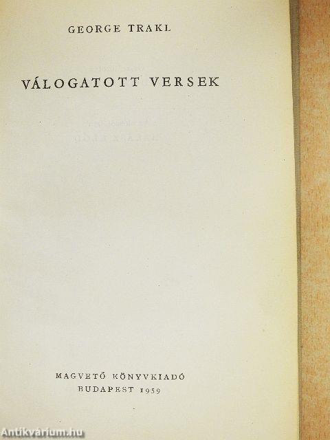 Georg Trakl költeményei