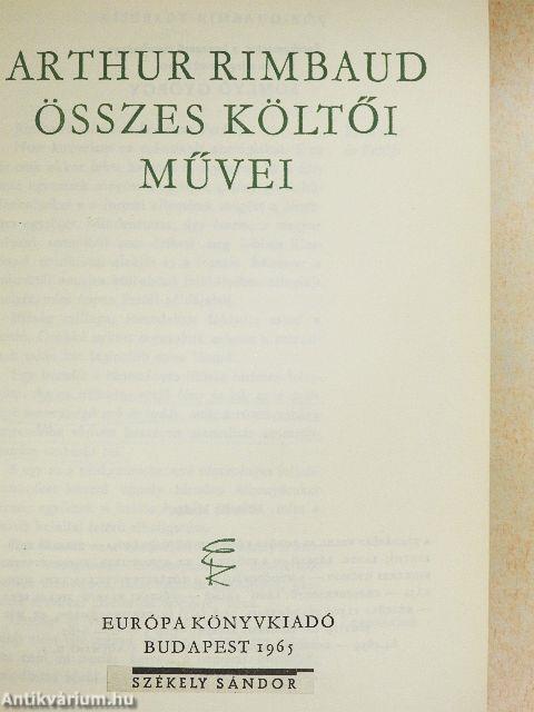 Arthur Rimbaud összes költői művei