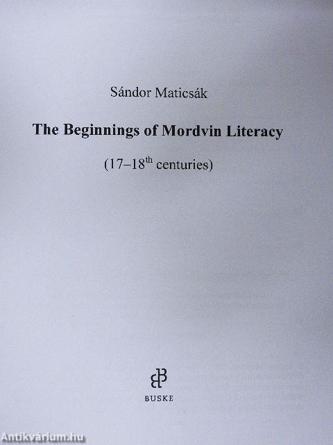 The Beginnings of Mordvin Literacy