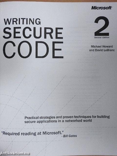 Writing Secure Code