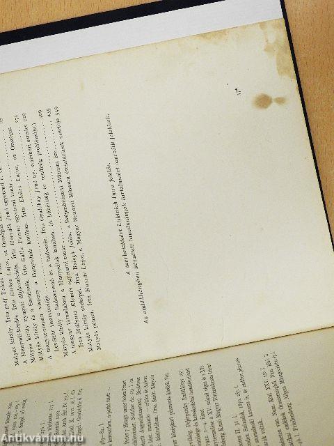 Mátyás király emlékkönyv I.