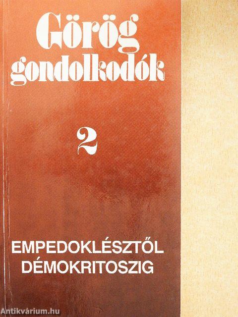 Görög gondolkodók 2.