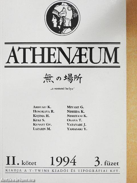 Athenaeum 1994. II. kötet 3. füzet
