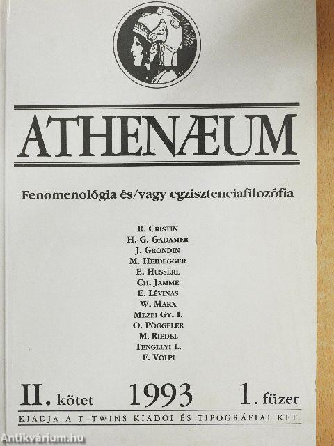 Athenaeum 1993. II. kötet 1. füzet